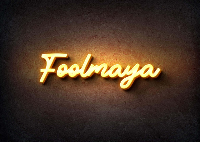 Free photo of Glow Name Profile Picture for Foolmaya