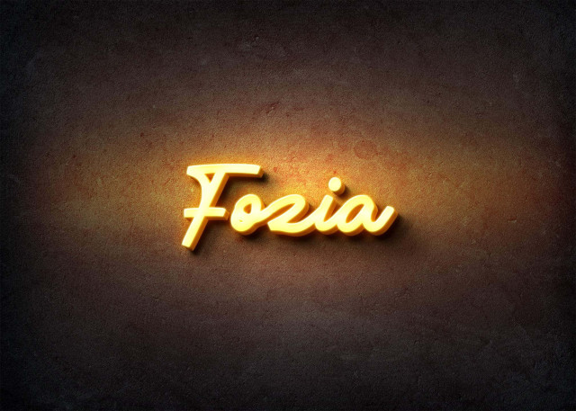 Free photo of Glow Name Profile Picture for Fozia