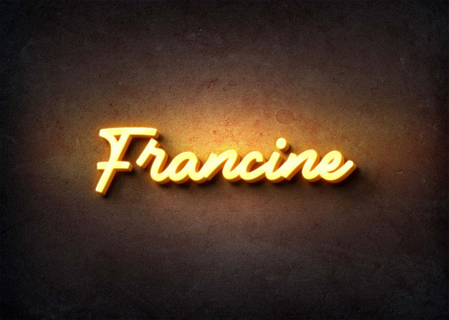 Free photo of Glow Name Profile Picture for Francine