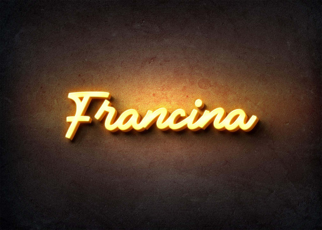 Free photo of Glow Name Profile Picture for Francina