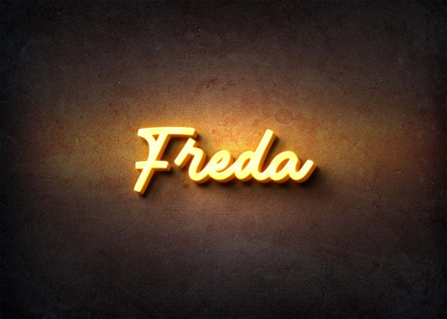 Free photo of Glow Name Profile Picture for Freda