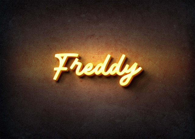 Free photo of Glow Name Profile Picture for Freddy