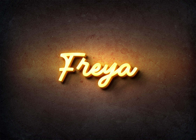 Free photo of Glow Name Profile Picture for Freya