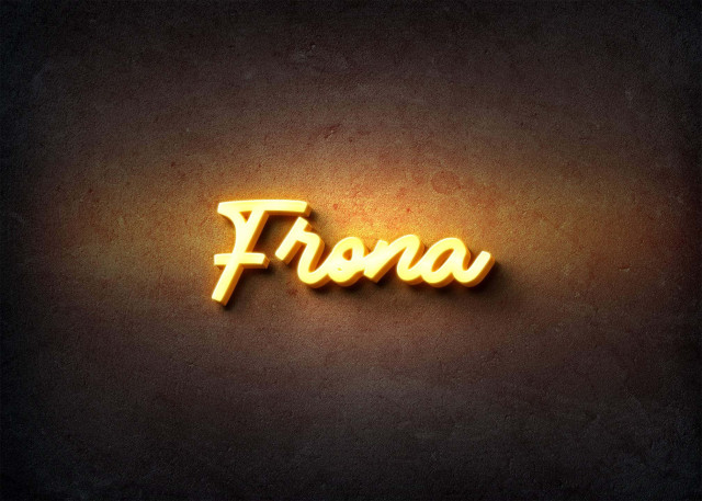 Free photo of Glow Name Profile Picture for Frona