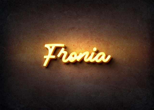 Free photo of Glow Name Profile Picture for Fronia