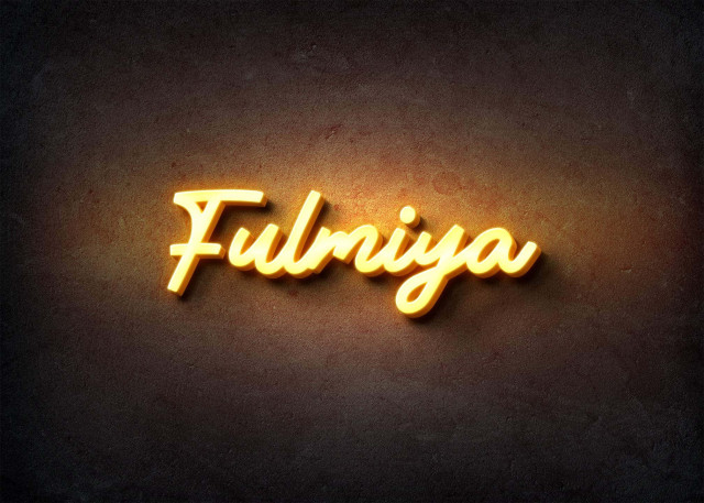 Free photo of Glow Name Profile Picture for Fulmiya