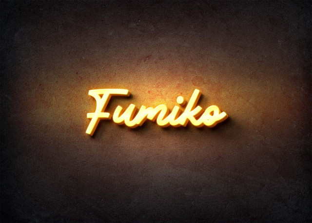 Free photo of Glow Name Profile Picture for Fumiko