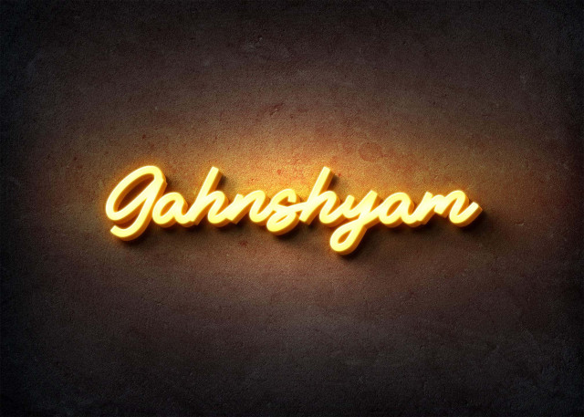 Free photo of Glow Name Profile Picture for Gahnshyam