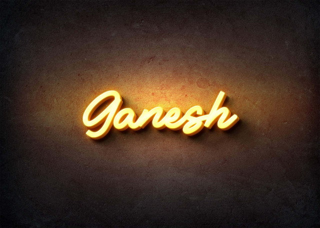 Free photo of Glow Name Profile Picture for Ganesh