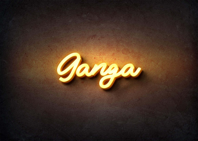 Free photo of Glow Name Profile Picture for Ganga