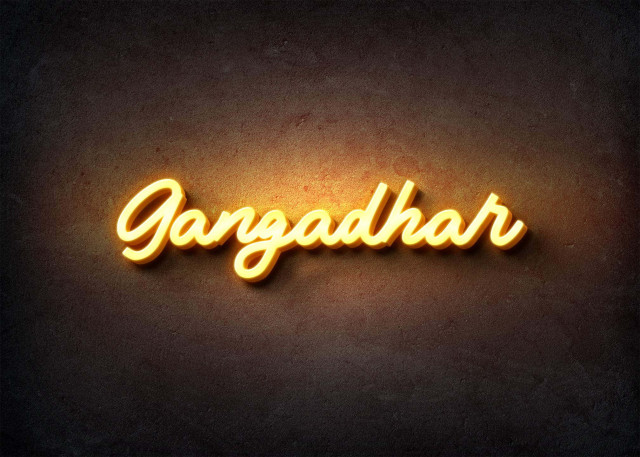 Free photo of Glow Name Profile Picture for Gangadhar