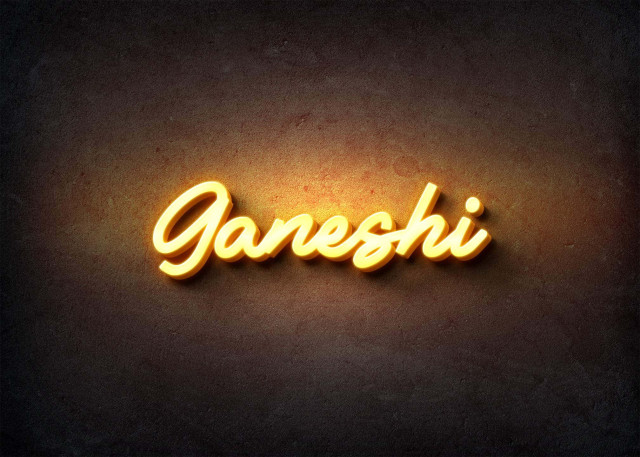 Free photo of Glow Name Profile Picture for Ganeshi