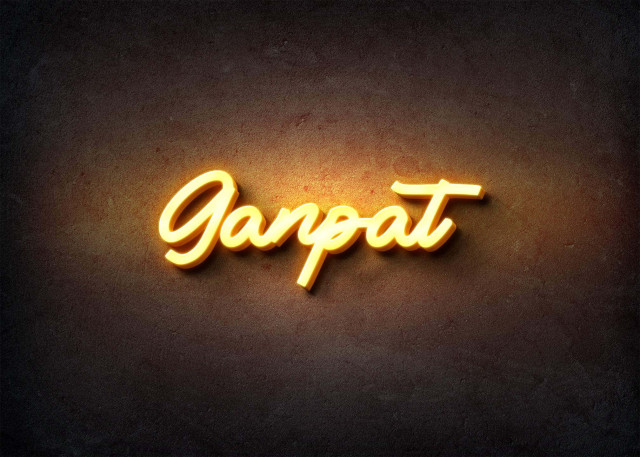 Free photo of Glow Name Profile Picture for Ganpat