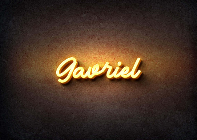 Free photo of Glow Name Profile Picture for Gavriel