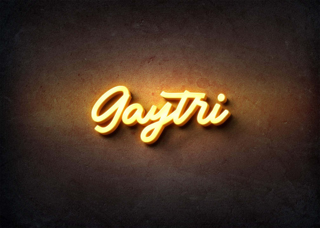Free photo of Glow Name Profile Picture for Gaytri