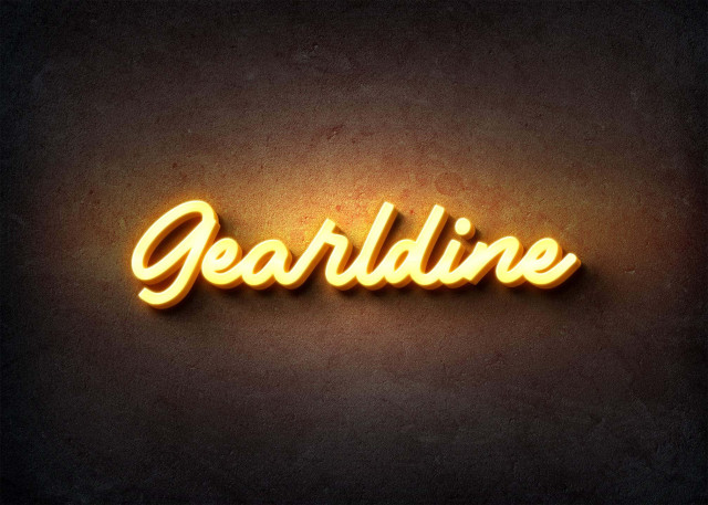 Free photo of Glow Name Profile Picture for Gearldine
