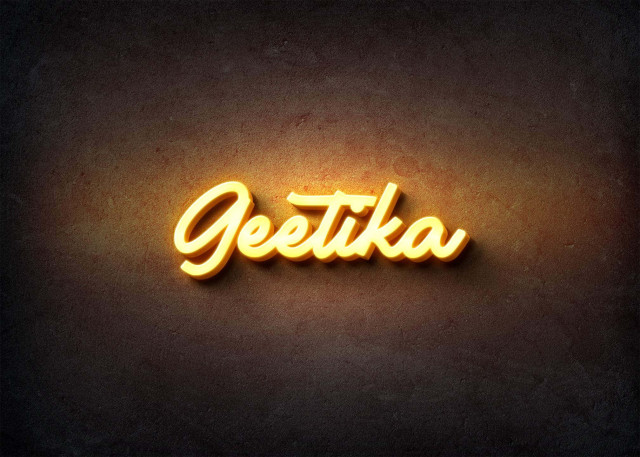Free photo of Glow Name Profile Picture for Geetika