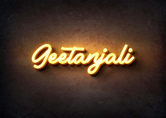 Free photo of Glow Name Profile Picture for Geetanjali
