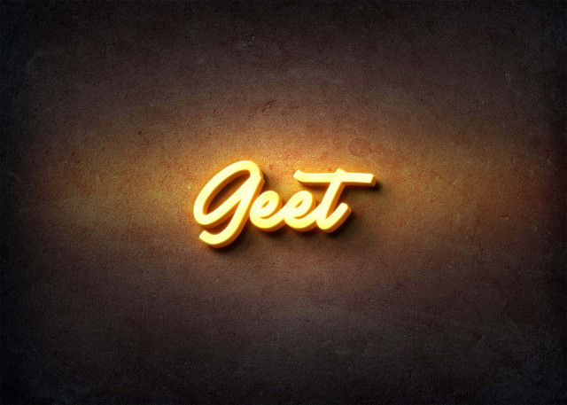 Free photo of Glow Name Profile Picture for Geet