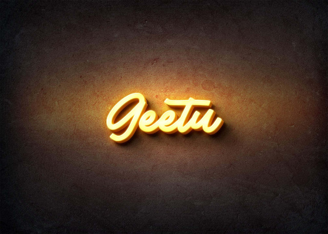 Free photo of Glow Name Profile Picture for Geetu