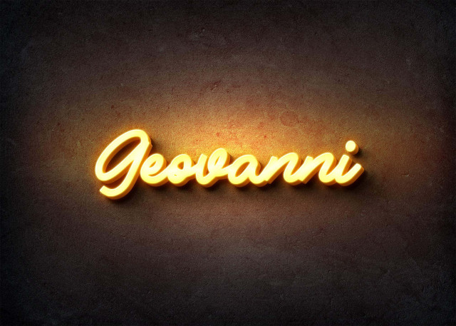 Free photo of Glow Name Profile Picture for Geovanni