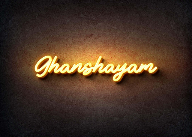 Free photo of Glow Name Profile Picture for Ghanshayam