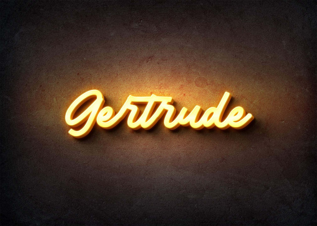 Free photo of Glow Name Profile Picture for Gertrude