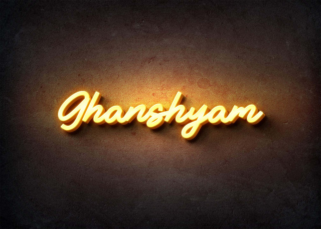 Free photo of Glow Name Profile Picture for Ghanshyam