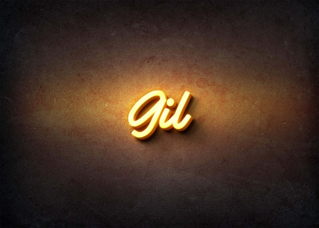 Free photo of Glow Name Profile Picture for Gil