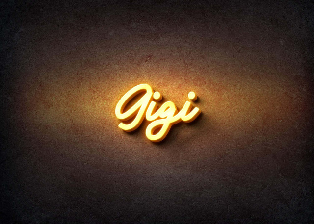 Free photo of Glow Name Profile Picture for Gigi