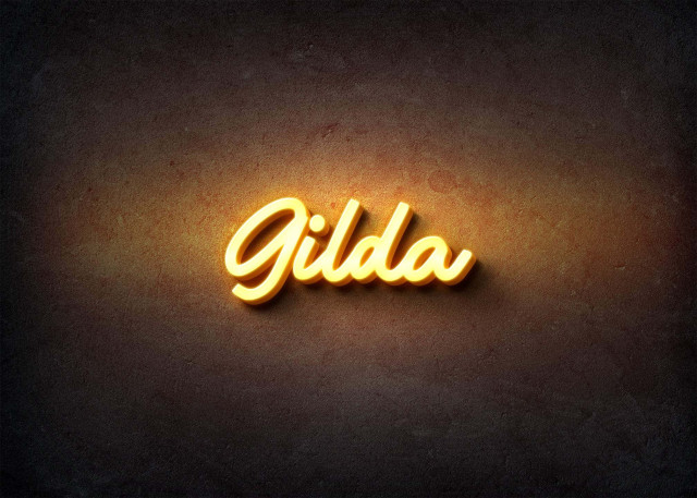 Free photo of Glow Name Profile Picture for Gilda