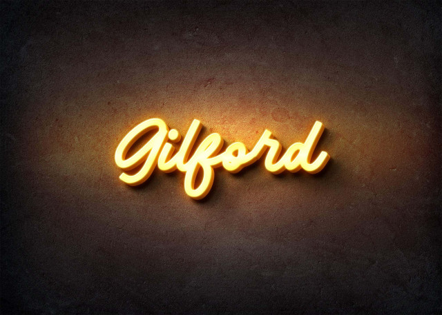 Free photo of Glow Name Profile Picture for Gilford