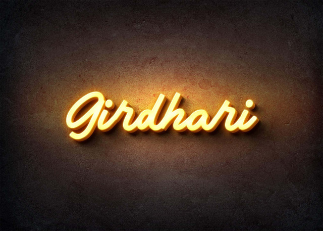 Free photo of Glow Name Profile Picture for Girdhari