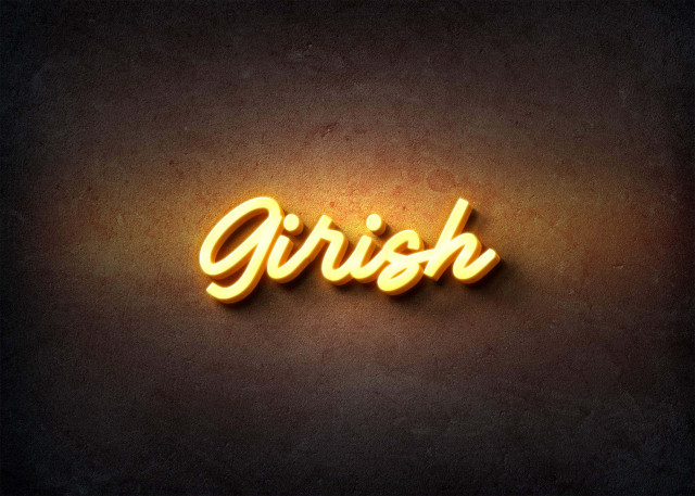 Free photo of Glow Name Profile Picture for Girish