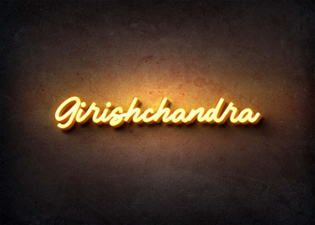 Free photo of Glow Name Profile Picture for Girishchandra