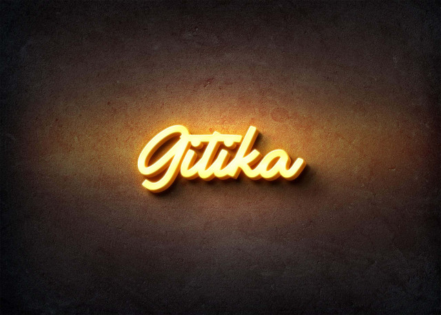 Free photo of Glow Name Profile Picture for Gitika