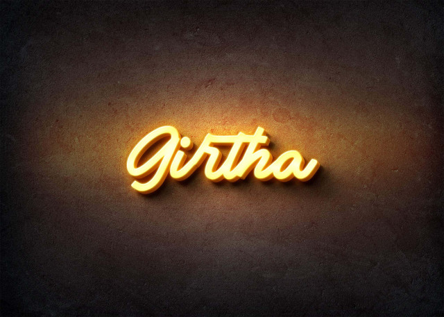 Free photo of Glow Name Profile Picture for Girtha