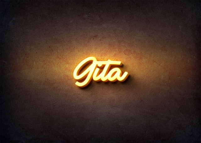 Free photo of Glow Name Profile Picture for Gita