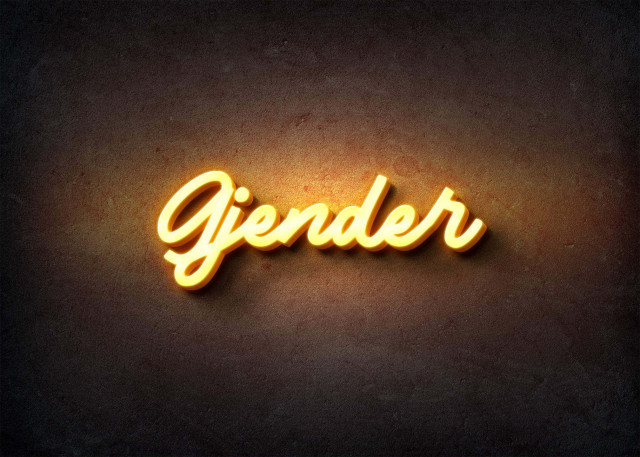 Free photo of Glow Name Profile Picture for Gjender