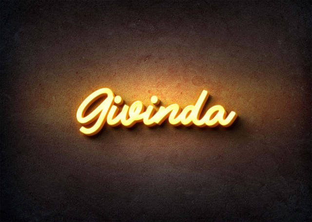 Free photo of Glow Name Profile Picture for Givinda