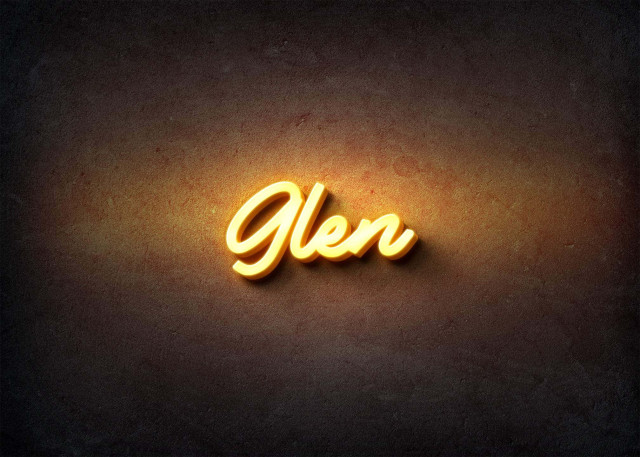 Free photo of Glow Name Profile Picture for Glen
