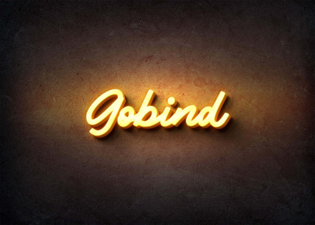 Free photo of Glow Name Profile Picture for Gobind