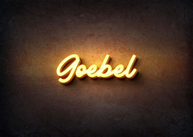 Free photo of Glow Name Profile Picture for Goebel