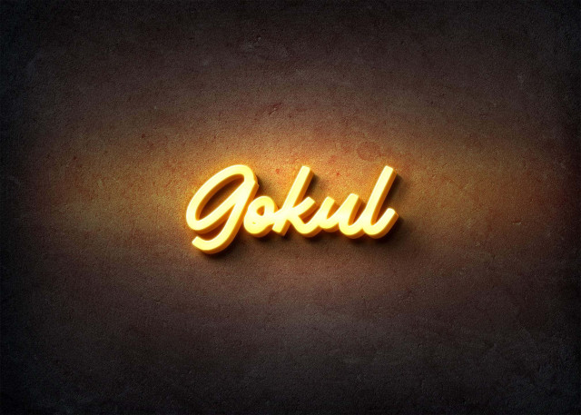 Free photo of Glow Name Profile Picture for Gokul