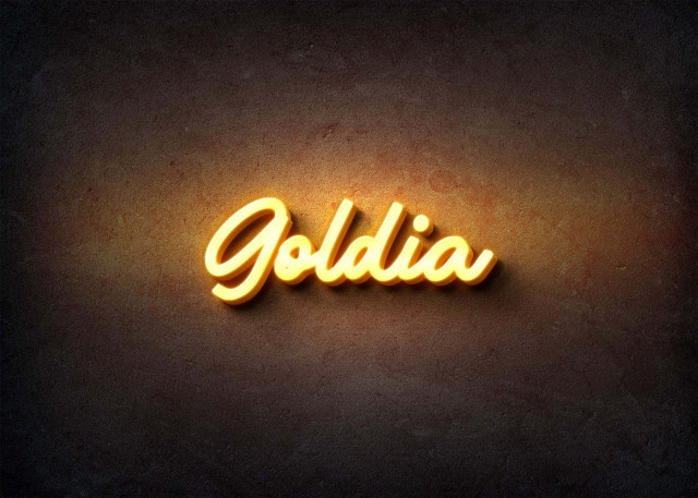 Free photo of Glow Name Profile Picture for Goldia