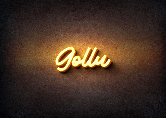 Free photo of Glow Name Profile Picture for Gollu