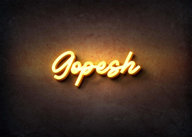 Free photo of Glow Name Profile Picture for Gopesh