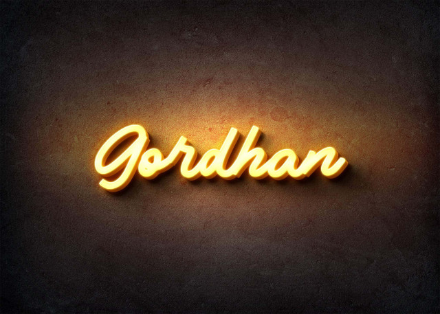 Free photo of Glow Name Profile Picture for Gordhan
