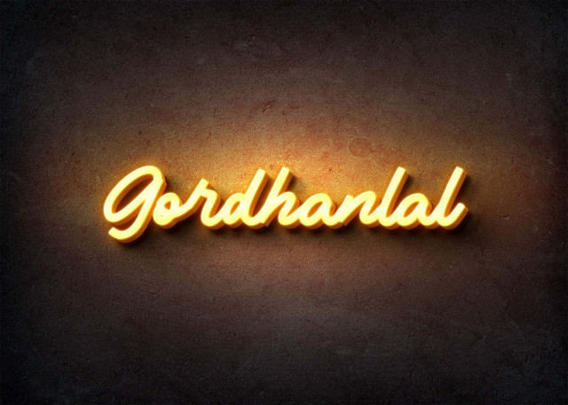Free photo of Glow Name Profile Picture for Gordhanlal