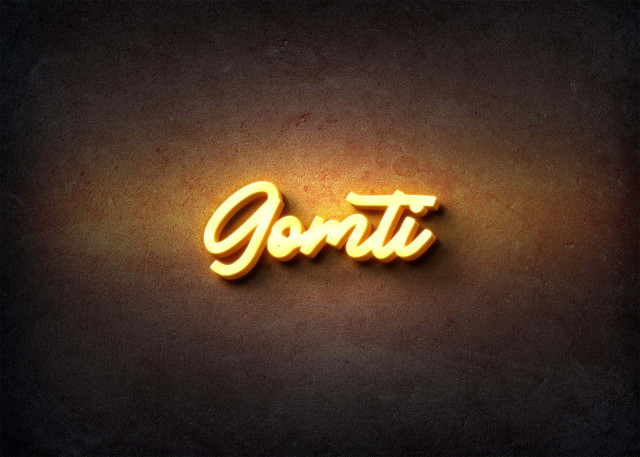 Free photo of Glow Name Profile Picture for Gomti
